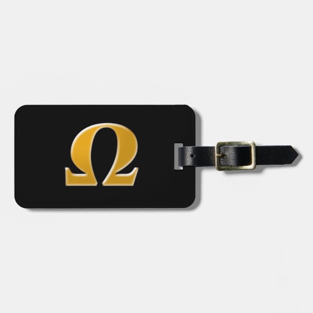 Golden Greek Omega - Symbol of Resistance Luggage Tag (Front Horizontal)