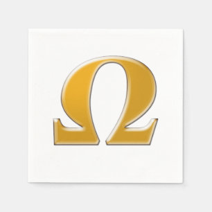 Golden Greek Omega - Symbol of Resistance Napkin