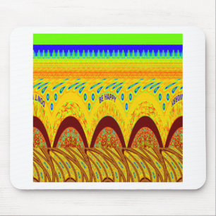 Golden green African Traditional Colour Mouse Mat