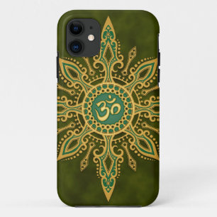 Golden Green Aum Star iPhone 11 Case