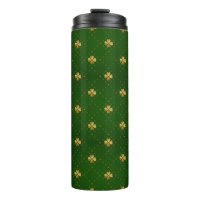 Golden Green Clover Pattern