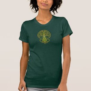 Golden Green Guitar Tree of Life T-Shirt