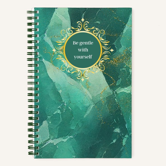 Golden Green Marble Notebook (Front)