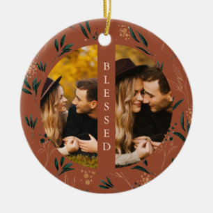 Golden Greenery Blessed Type Photo Terracotta Ceramic Tree Decoration