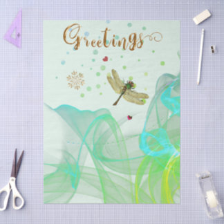 Golden Greetings Tissue Paper