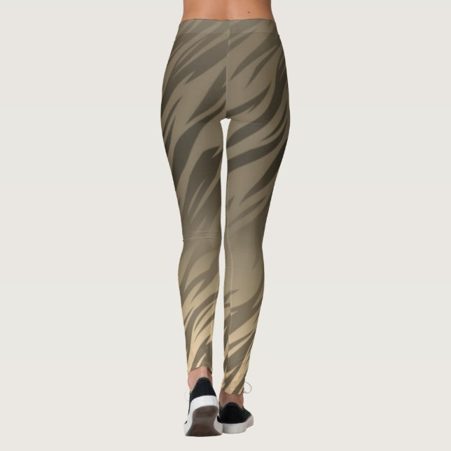 Golden Grey Flaming Leggings (Back)