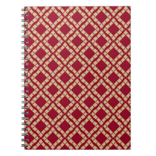 Golden grid geometric seamless pattern in oriental notebook