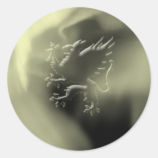 Golden griffin classic round sticker