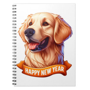 Golden Grin Tongue Out for a Happy New Year! Class Notebook