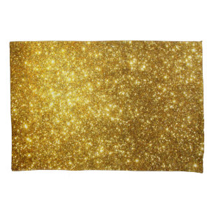 Golden grunge, high-resolution raster illustration pillowcase