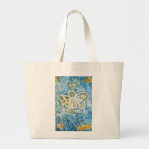 Golden Guardian Angel Art Tote Bag