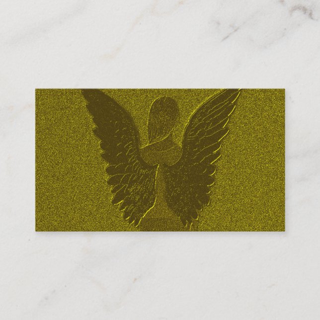Golden Guardian Angel Business Card (Front)