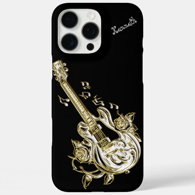 Golden Guitar Creates Radiant Harmony Case-Mate iPhone Case (Back)