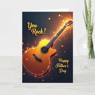 Golden Guitar Fathers Day Card