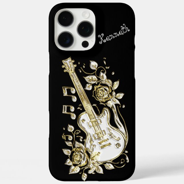 Golden Guitar Strikes Perfect Chord Case-Mate iPhone Case (Back)