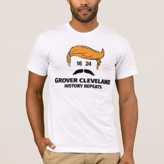 Golden Hair and Moustache Face T-Shirt