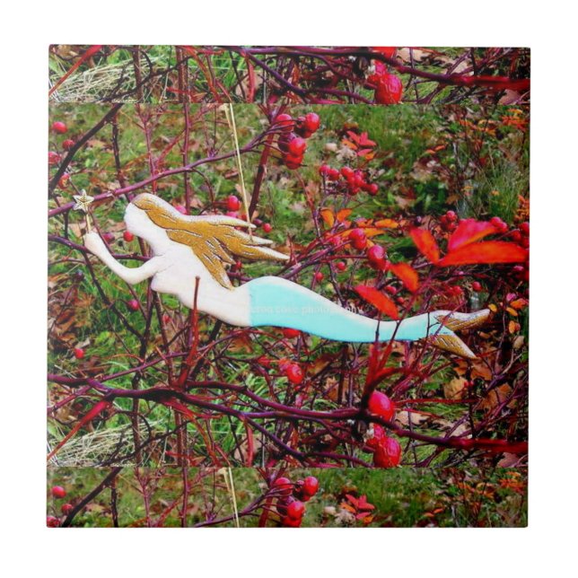 golden hair mermaid tile (Front)