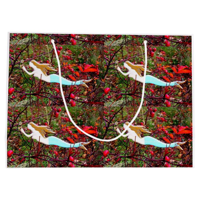 golden hair mermaids large gift bag (Back)