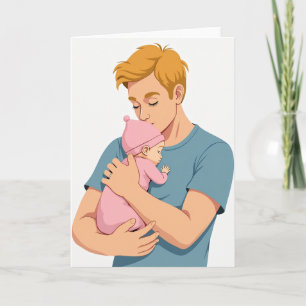 Golden Haired Fathers Day Card