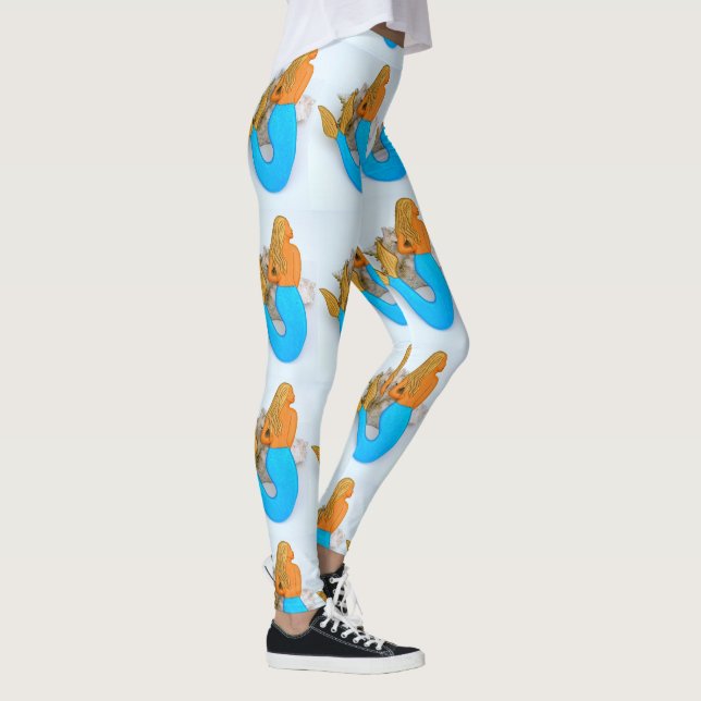 golden-haired mermaid beauty leggings (Right)