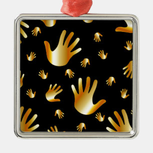 golden hands metal tree decoration