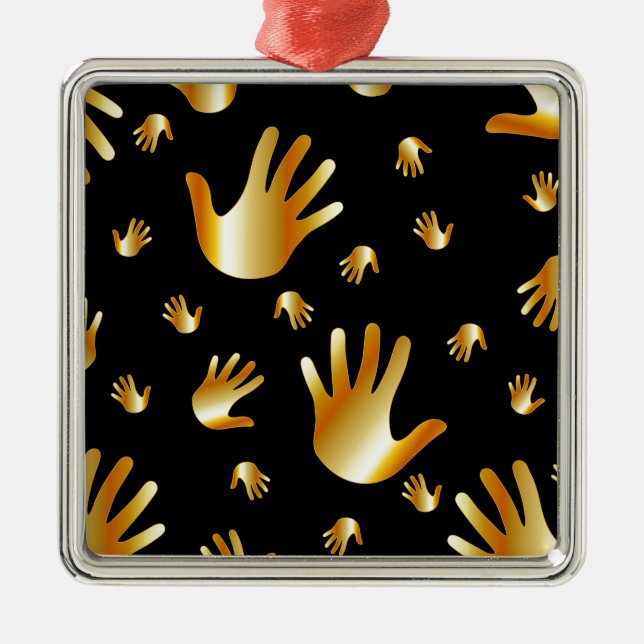 golden hands metal tree decoration (Front)