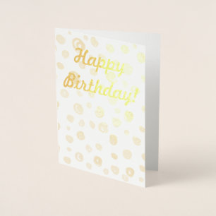 golden happy birthday greeting card