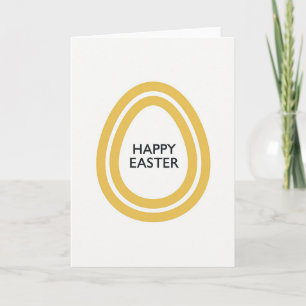 Golden Happy Easter Egg Card