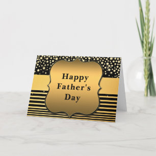 Golden Happy Father's Day Card - Best Dad Ever