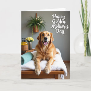 Golden Happy Mothers Day Pet Card