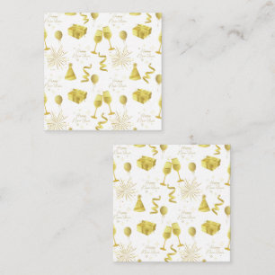 Golden Happy New Year Pattern Card