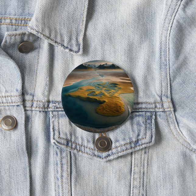 Golden Harmony 7.5 Cm Round Badge (In Situ)
