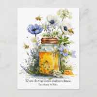 Golden Harmony Honey, Flowers, and Bees