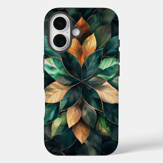 Golden Harmony Leaf Phone Case (Back)