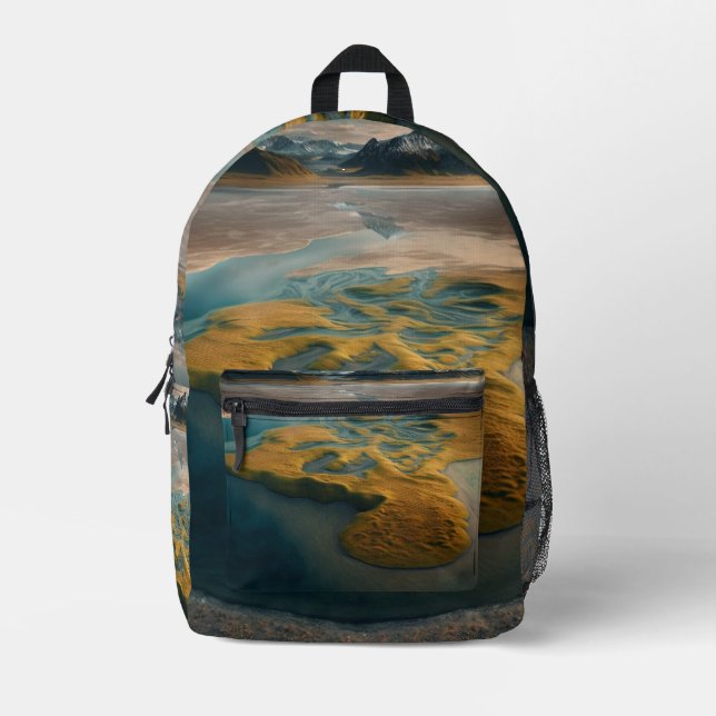 Golden Harmony Printed Backpack (Front)