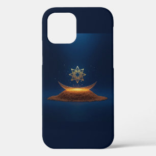 Golden Harmony – Shree Yantra’s Divine Resonance iPhone 12 Case