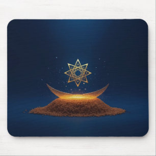 Golden Harmony – Shree Yantra’s Divine Resonance Mouse Mat