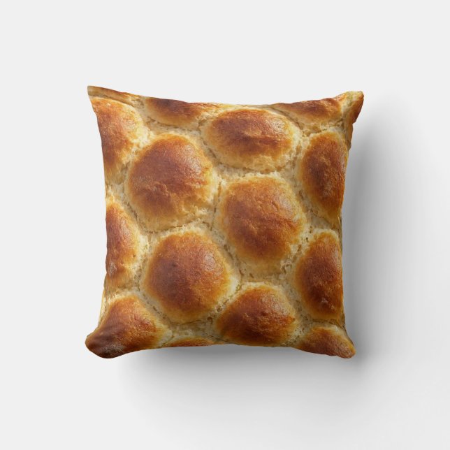  Golden Harmony – Soft & Warm Bread Texture Art Cushion (Front)