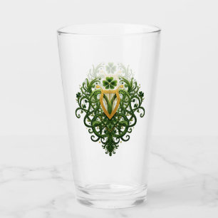 Golden Harp and Green Shamrocksf Glass