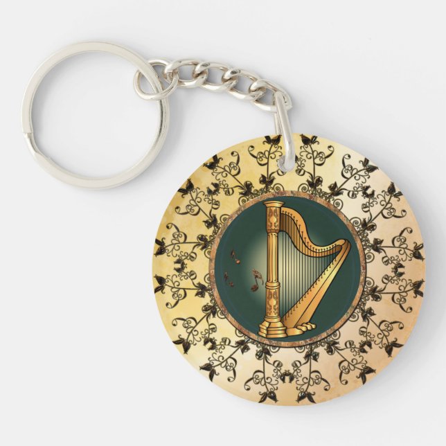 Golden harp key ring (Front)