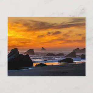 Golden Harris Beach Sunset - Oregon Postcard