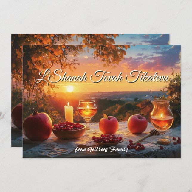 Golden Harvest Blessings card (Front/Back)