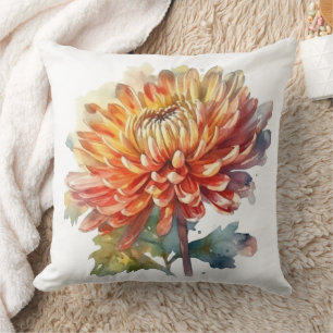 Golden Harvest Chrysanthemum  Cushion