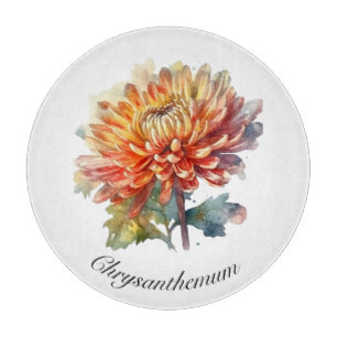Golden Harvest Chrysanthemum, custom Cutting Board