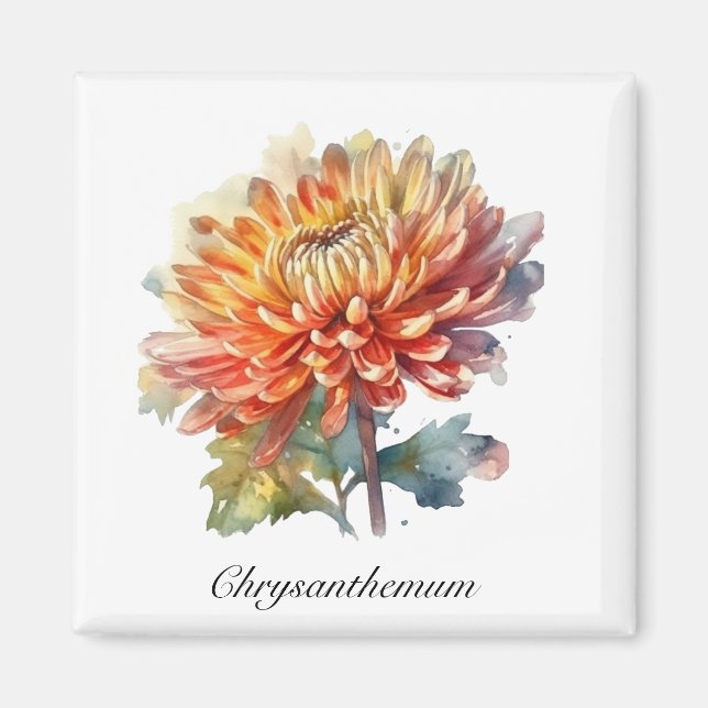 Golden Harvest Chrysanthemum, custom Magnet (Front)