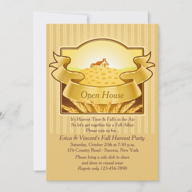 Golden Harvest Invitation (Front)