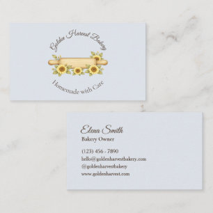Golden Harvest Rustic Farmhouse Bakery Business Card