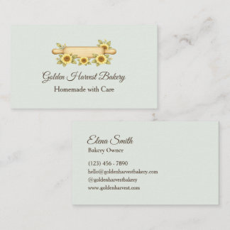 Golden Harvest Rustic Farmhouse Bakery Business Card