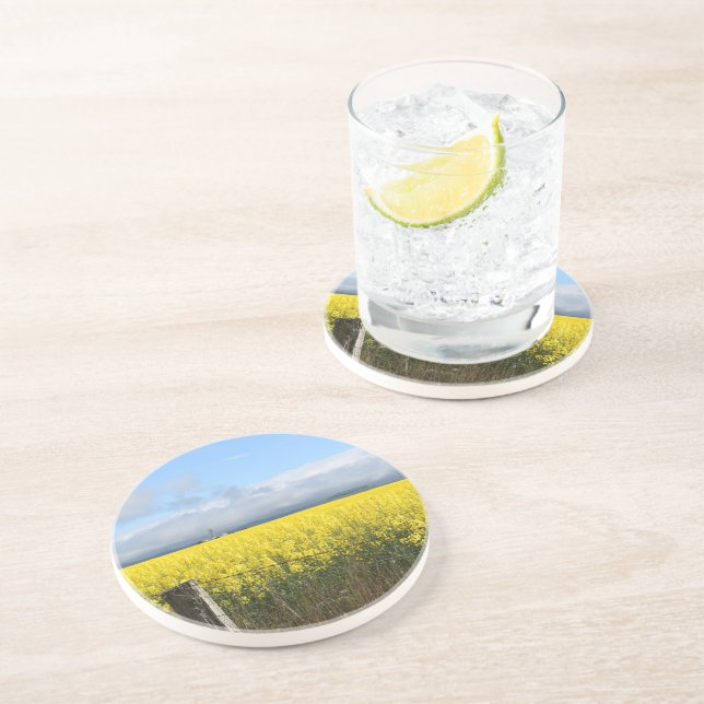 Golden Harvest Sandstone Coaster (Side)