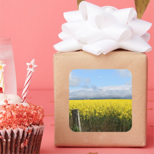 Golden Harvest Square Sticker (Party)